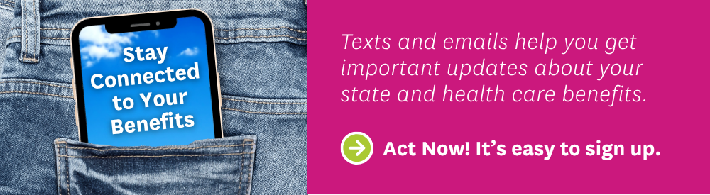 Sign up to receive texts and emails